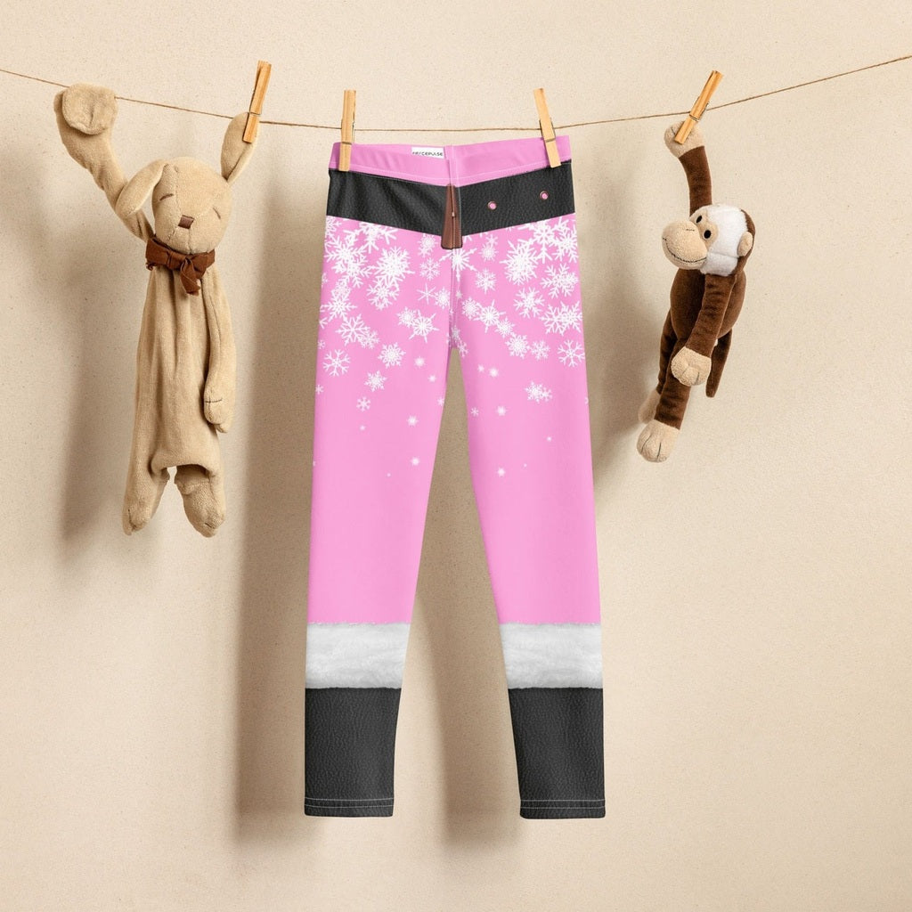Baby Pink Santa Kid's Leggings