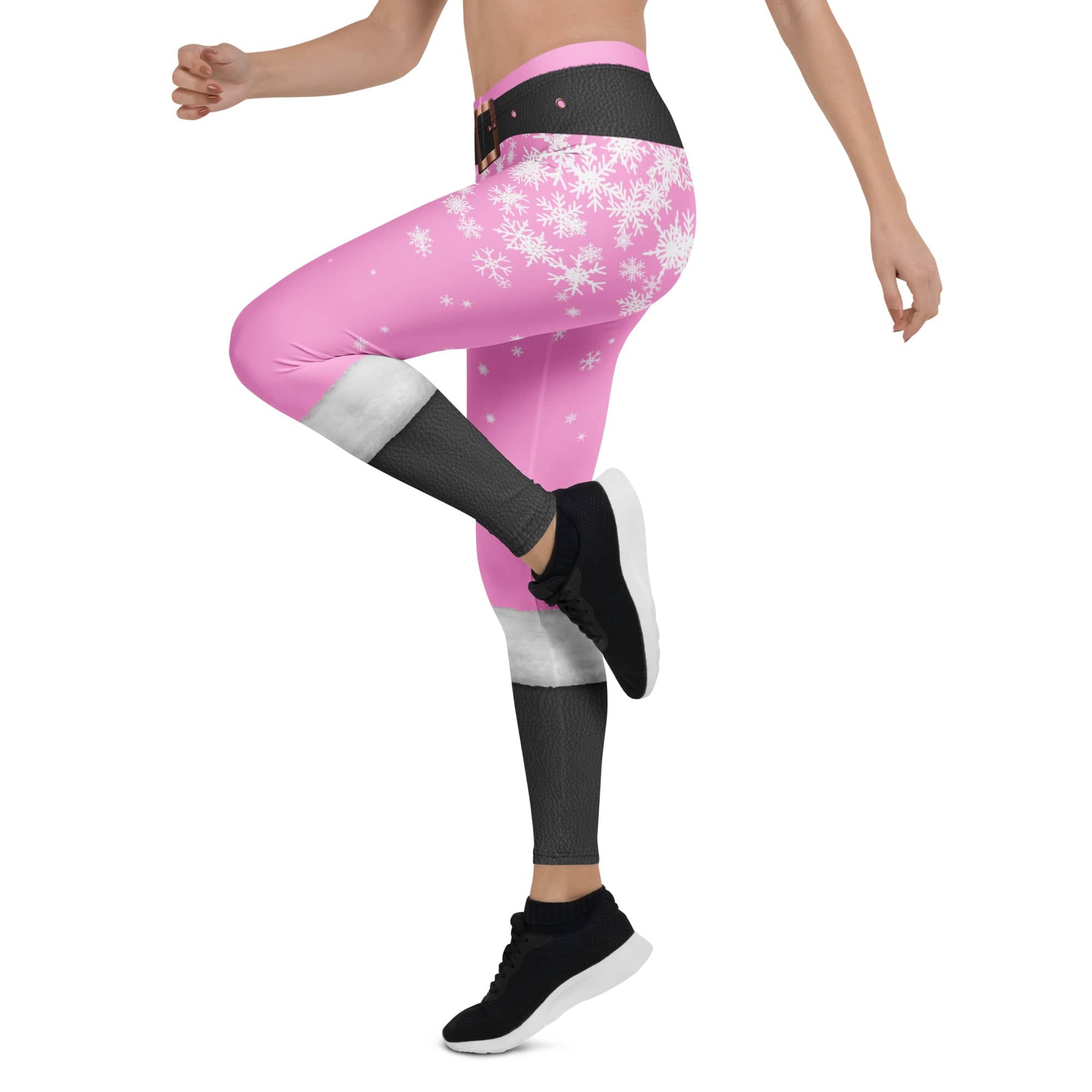 Baby Pink Santa Leggings
