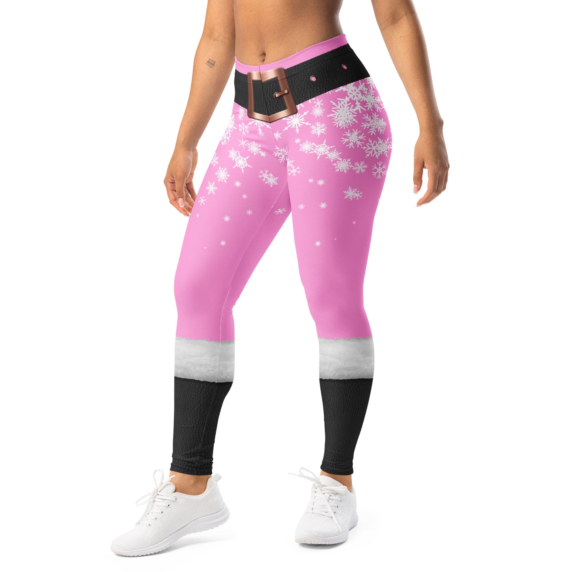 Baby Pink Santa Leggings