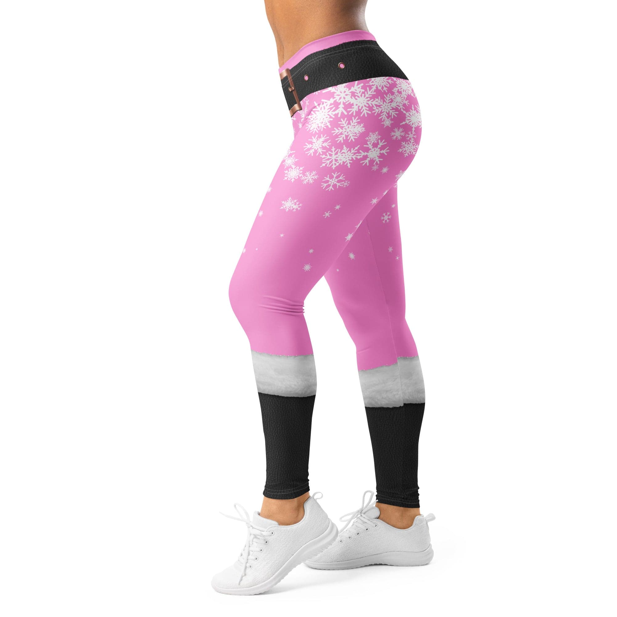 Baby Pink Santa Leggings