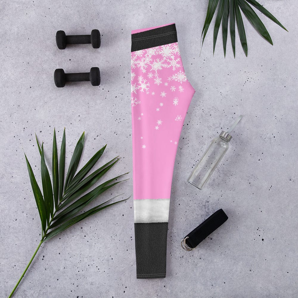 Baby Pink Santa Leggings