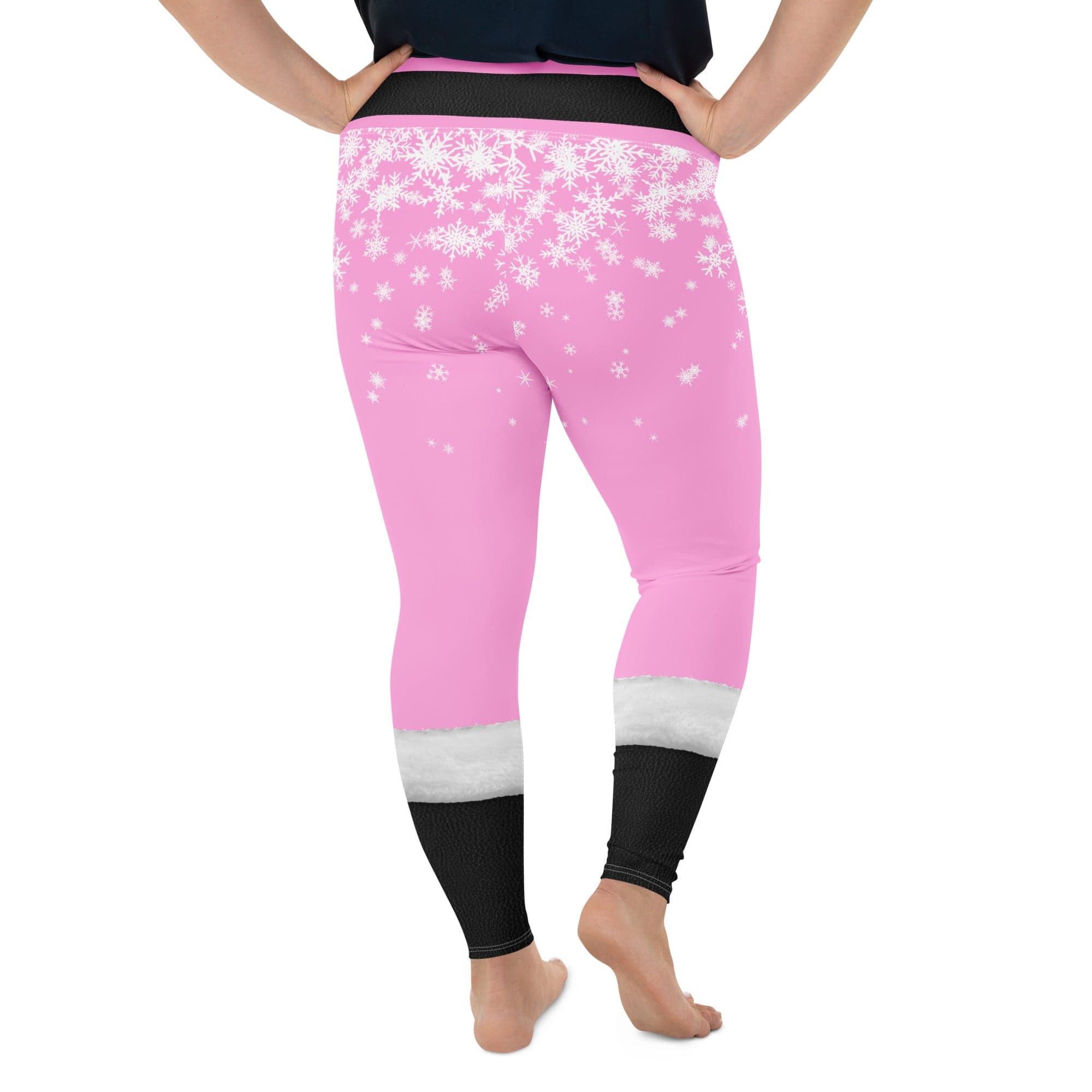 Baby Pink Santa Plus Size Leggings