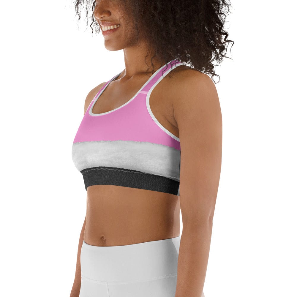 Baby Pink Santa Sports Bra