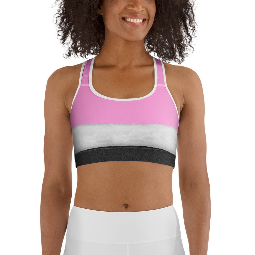 Baby Pink Santa Sports Bra