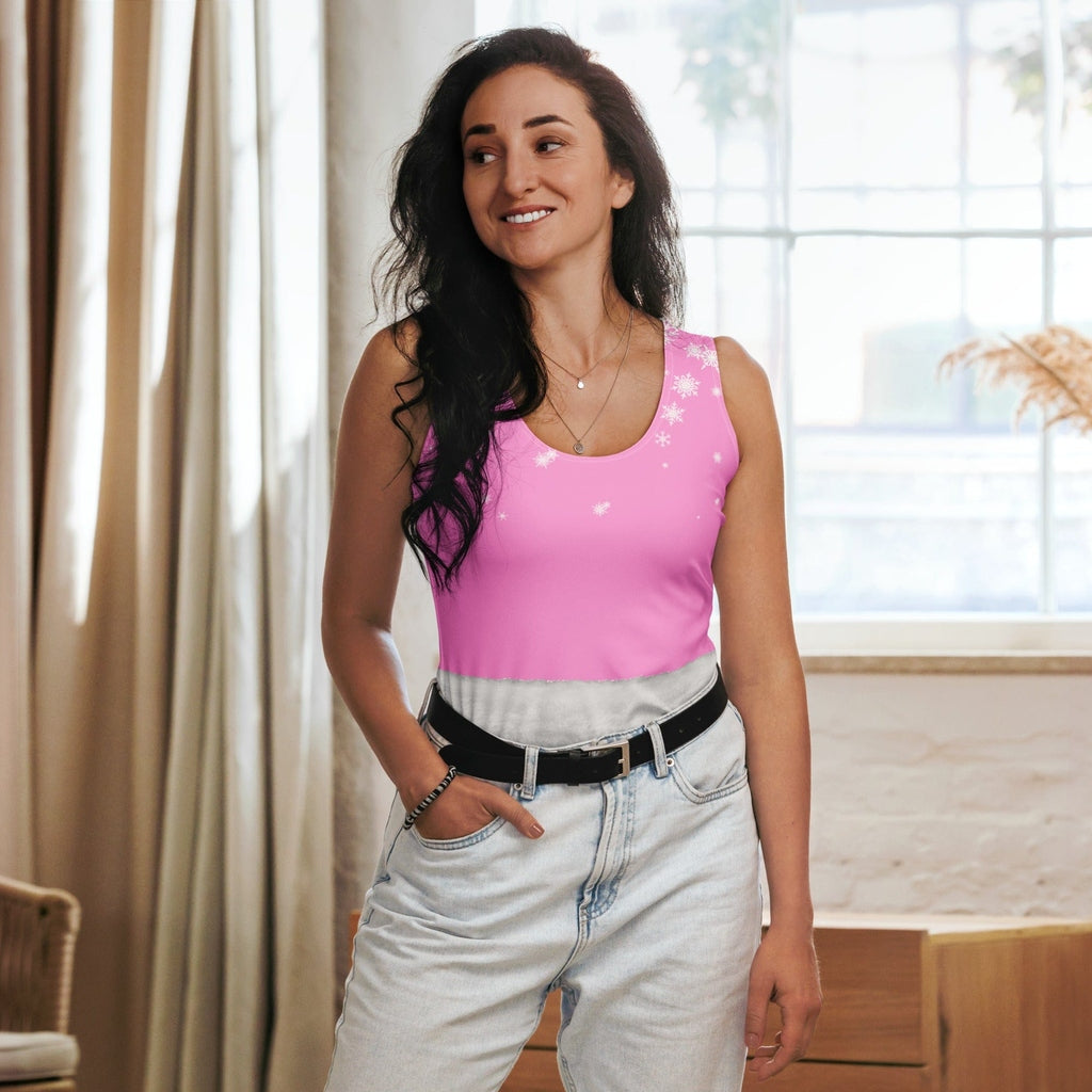 Baby Pink Santa Tank Top