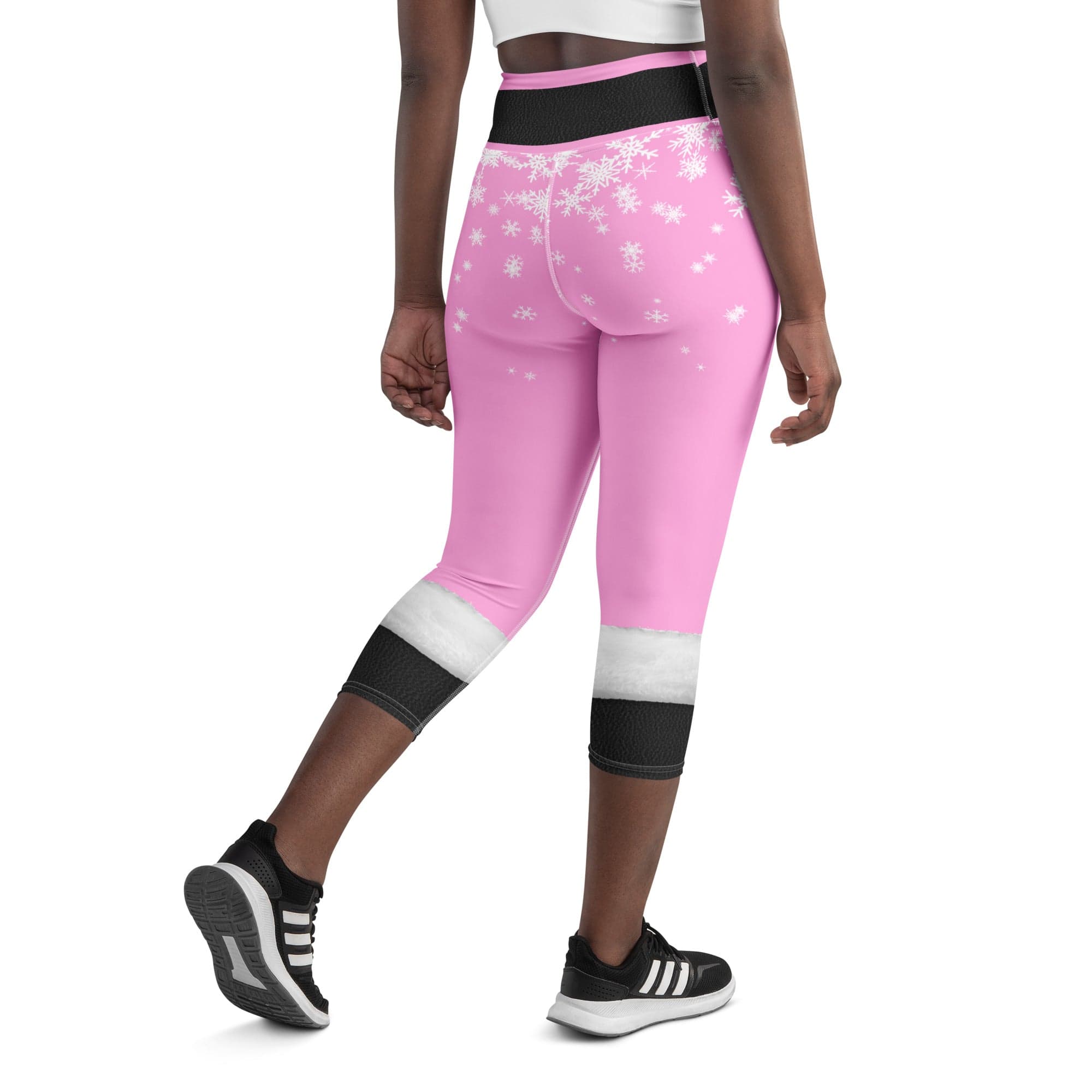Baby Pink Santa Yoga Capris