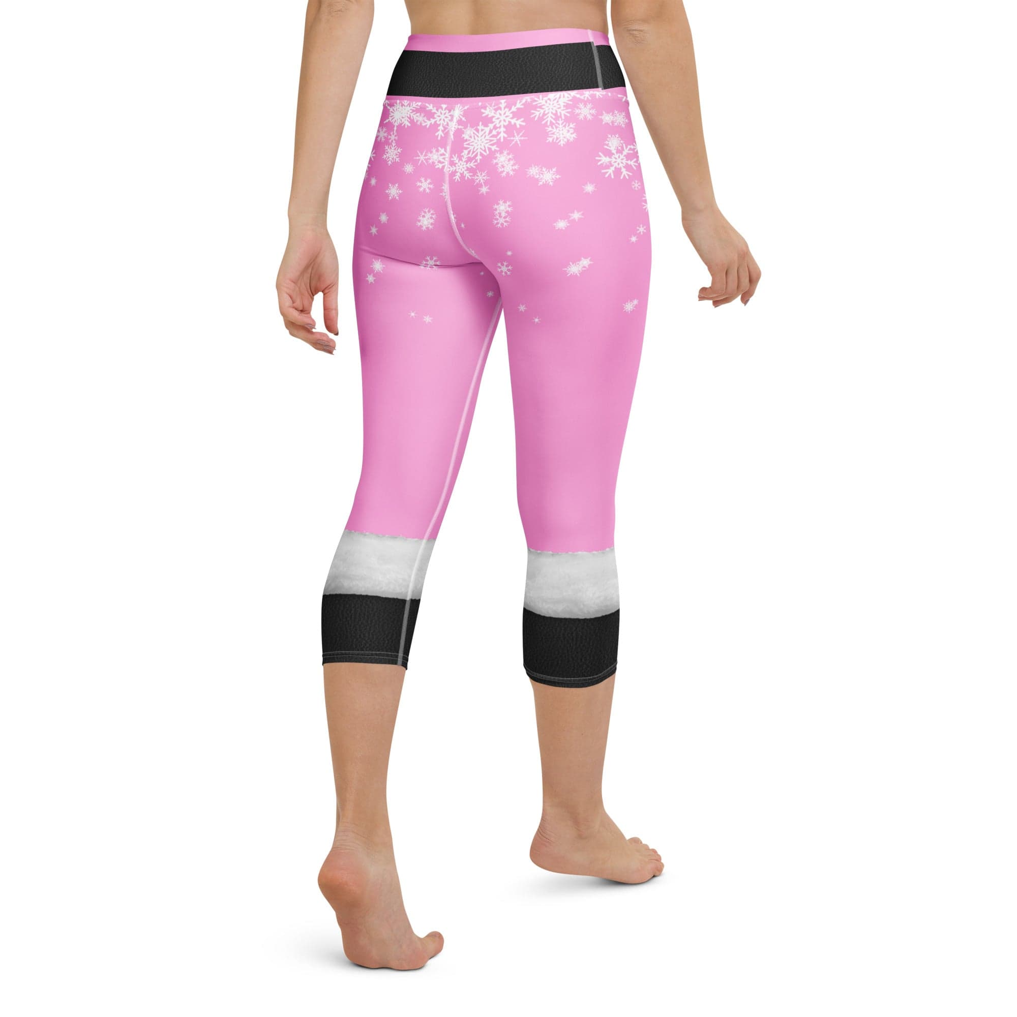 Baby Pink Santa Yoga Capris