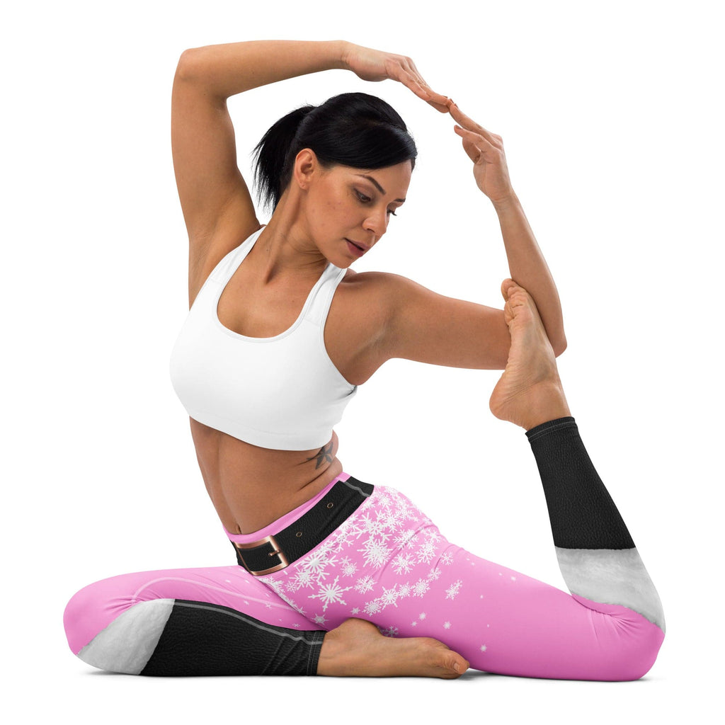 Baby Pink Santa Yoga Leggings
