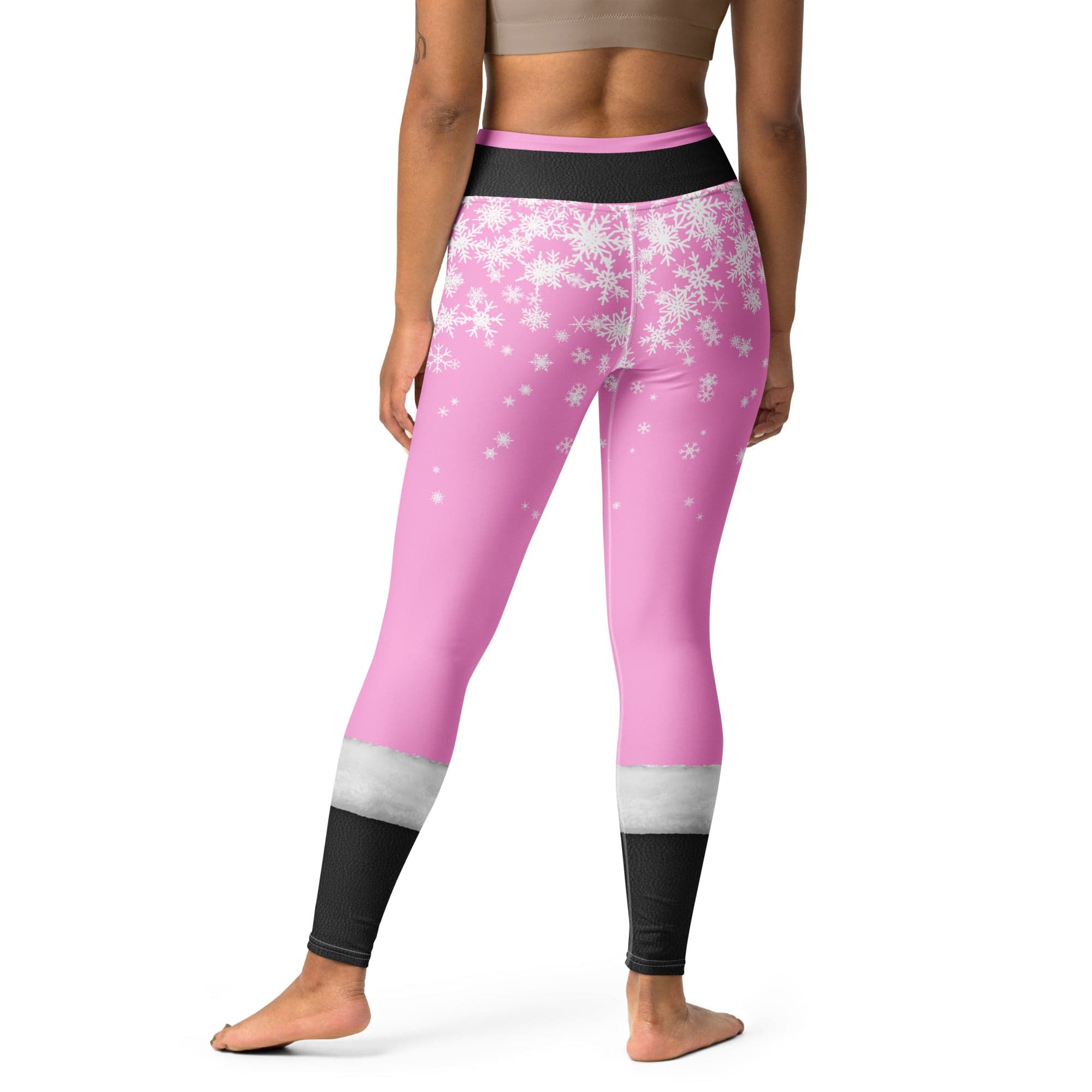 Baby Pink Santa Yoga Leggings