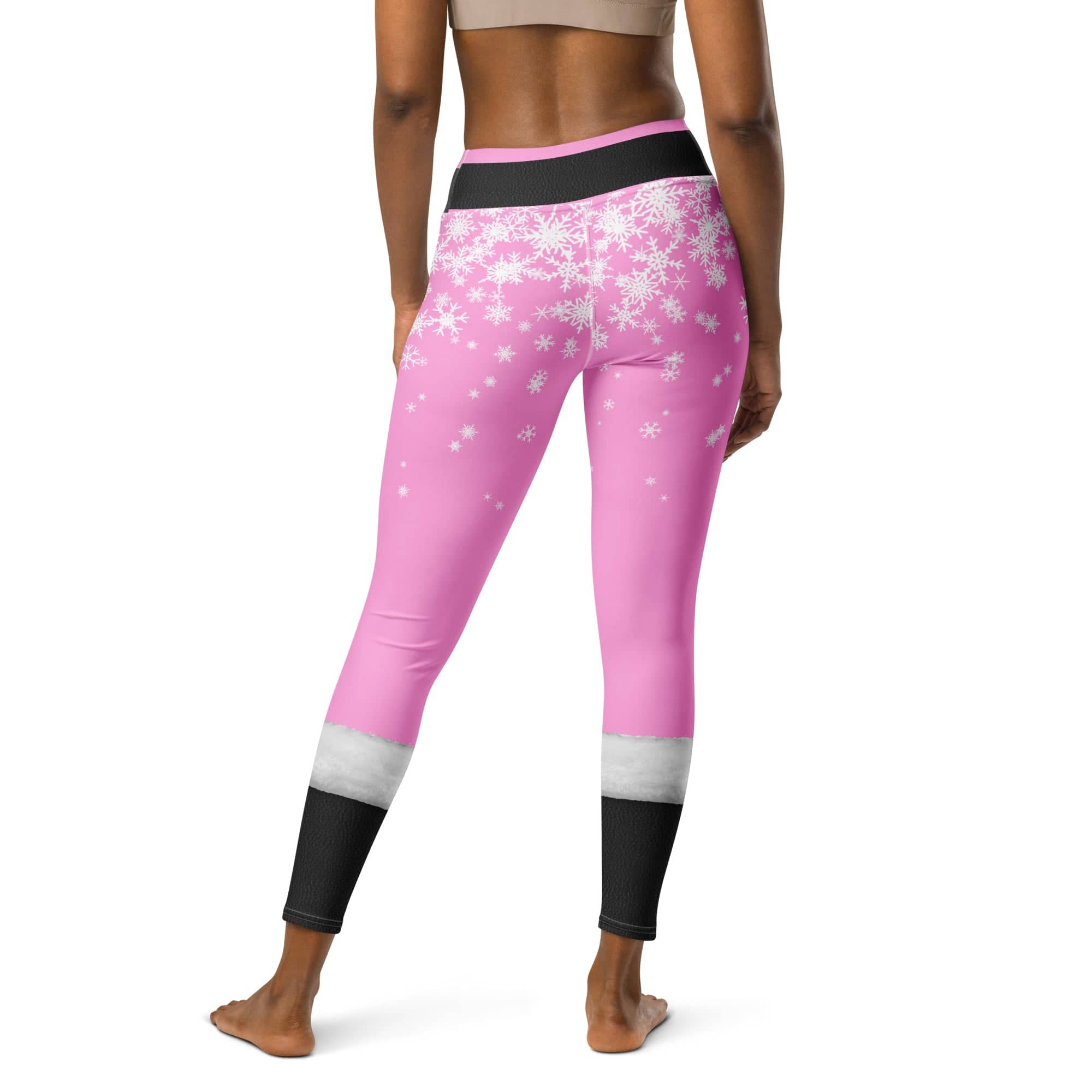 Baby Pink Santa Yoga Leggings