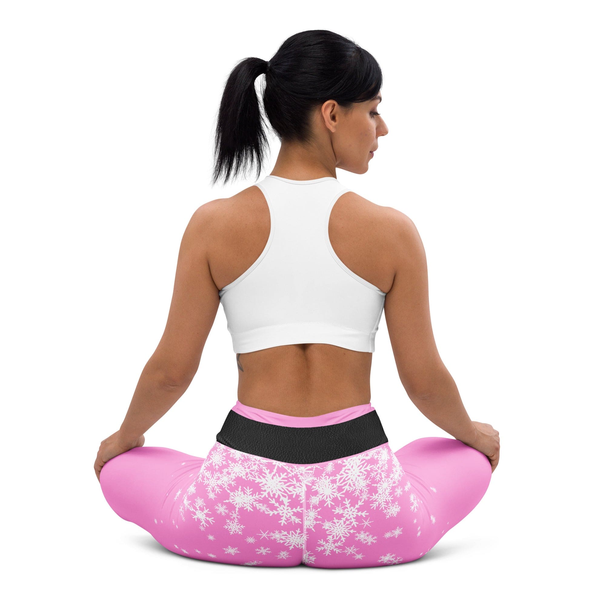 Baby Pink Santa Yoga Leggings