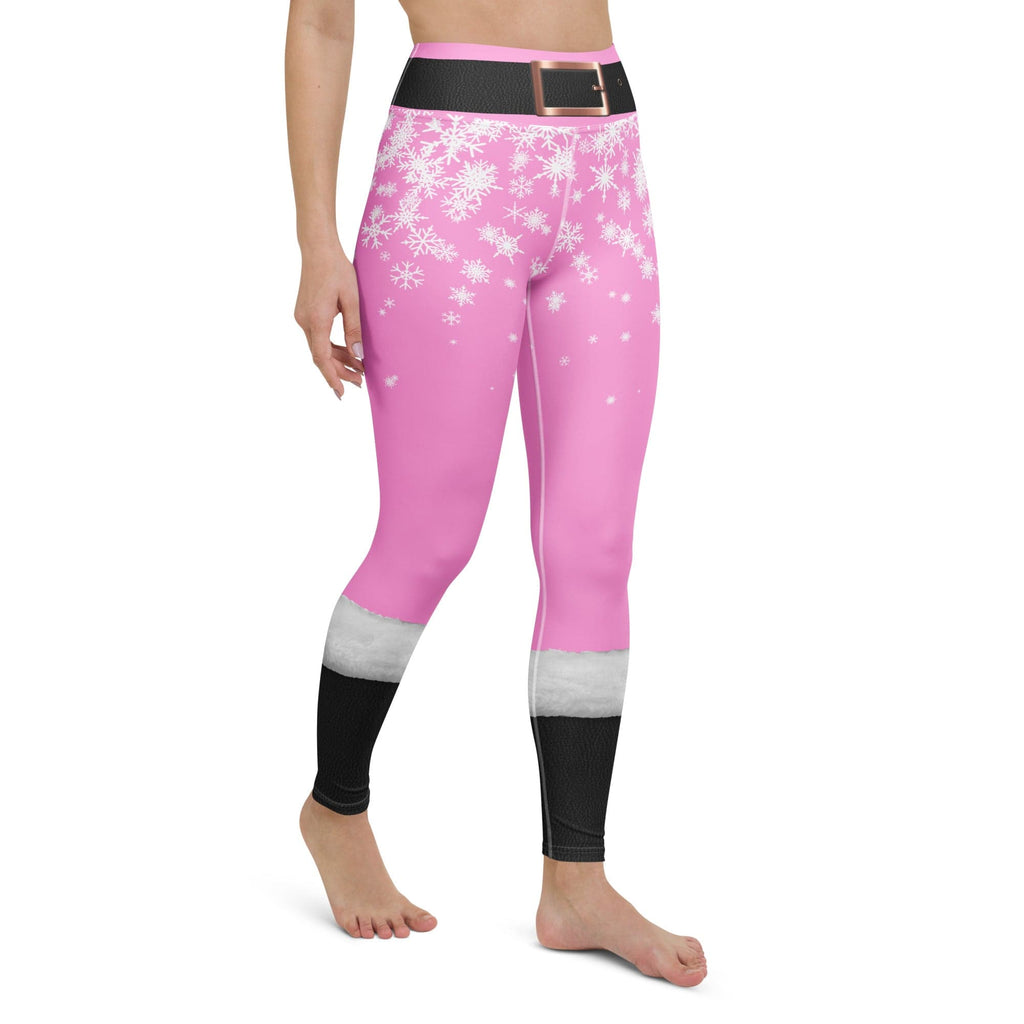 Baby Pink Santa Yoga Leggings