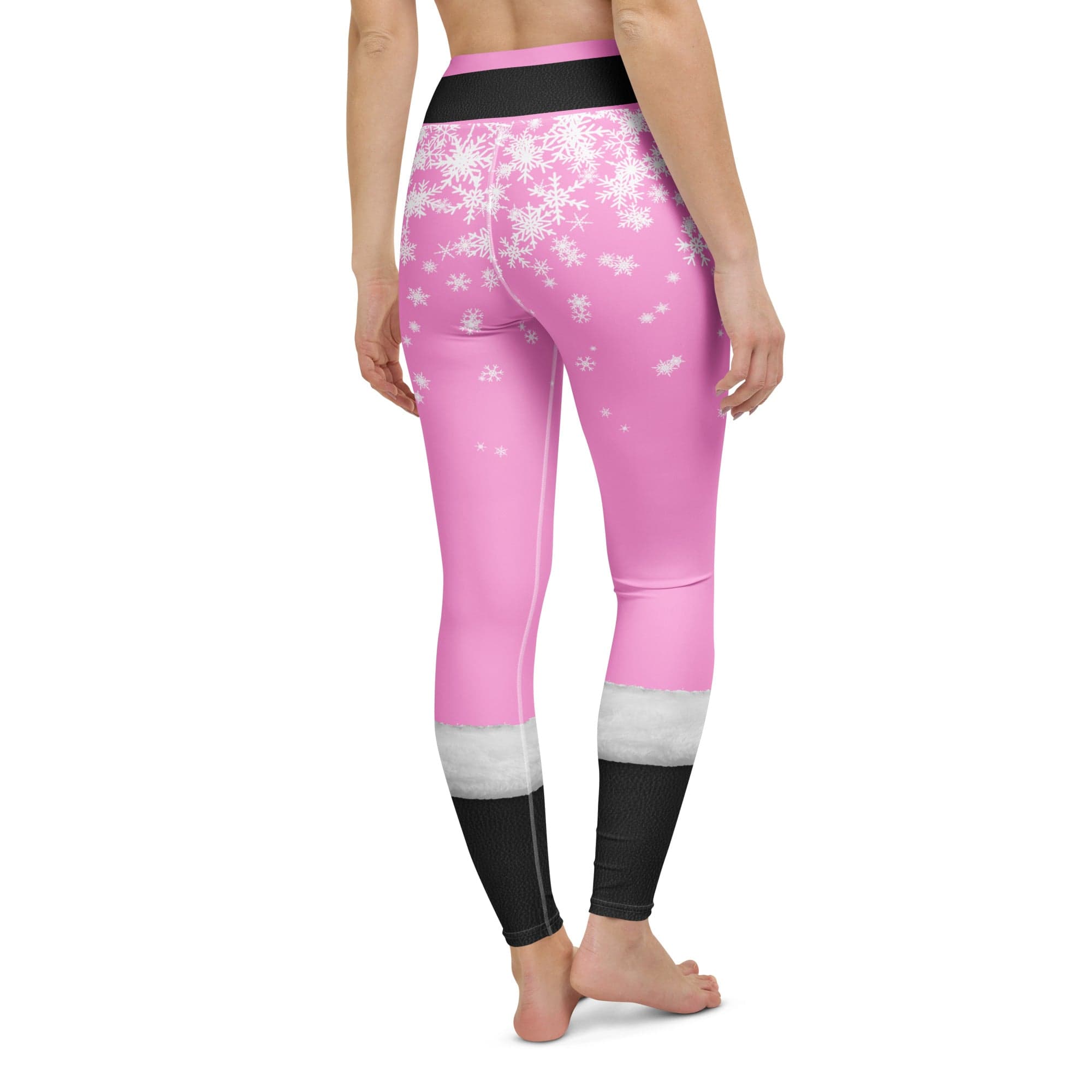 Baby Pink Santa Yoga Leggings