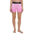 Baby Pink Santa Yoga Shorts