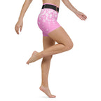 Baby Pink Santa Yoga Shorts