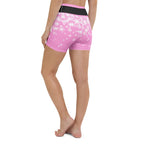 Baby Pink Santa Yoga Shorts