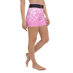 Baby Pink Santa Yoga Shorts