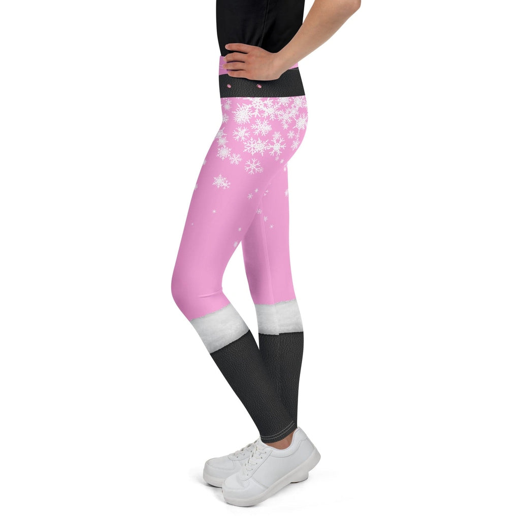 Baby Pink Santa Youth Leggings