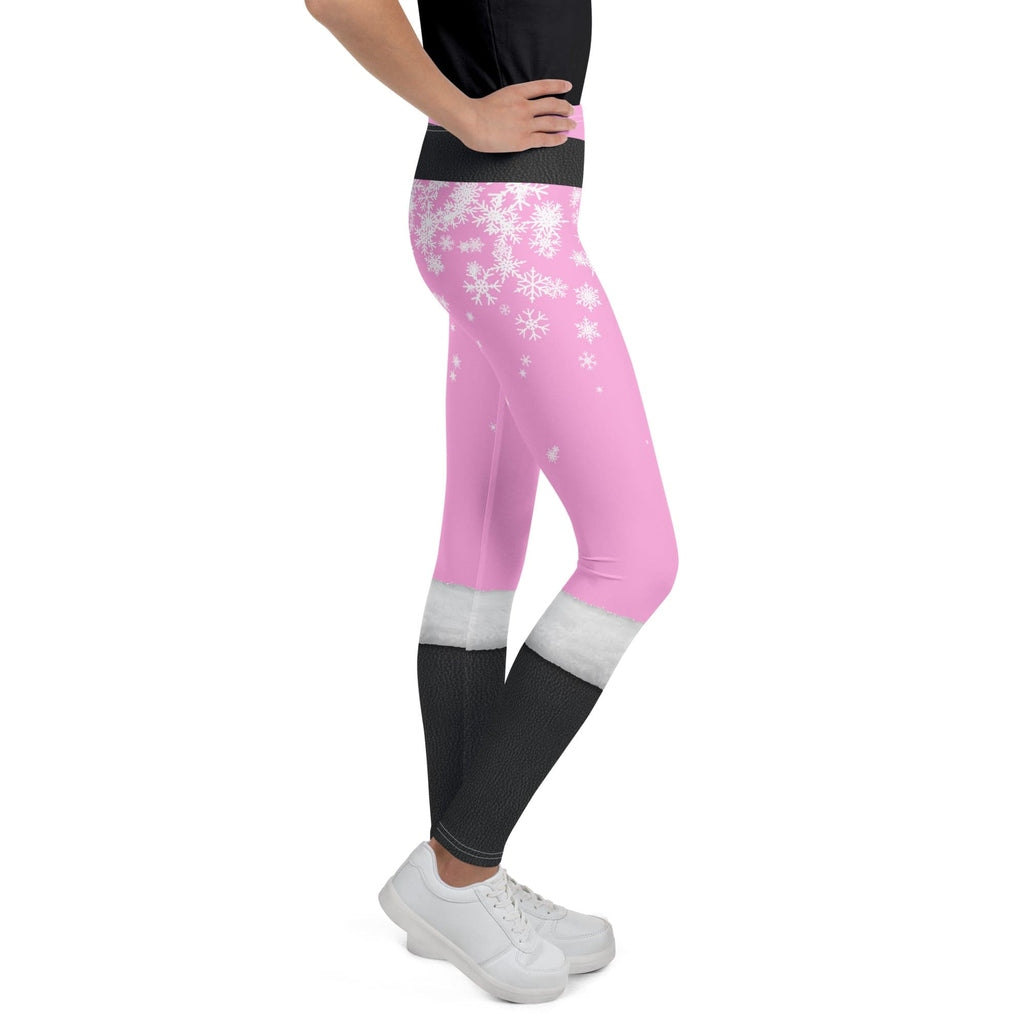 Baby Pink Santa Youth Leggings