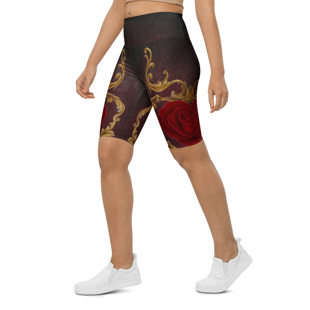 Baroque Heart Bloom Biker Shorts