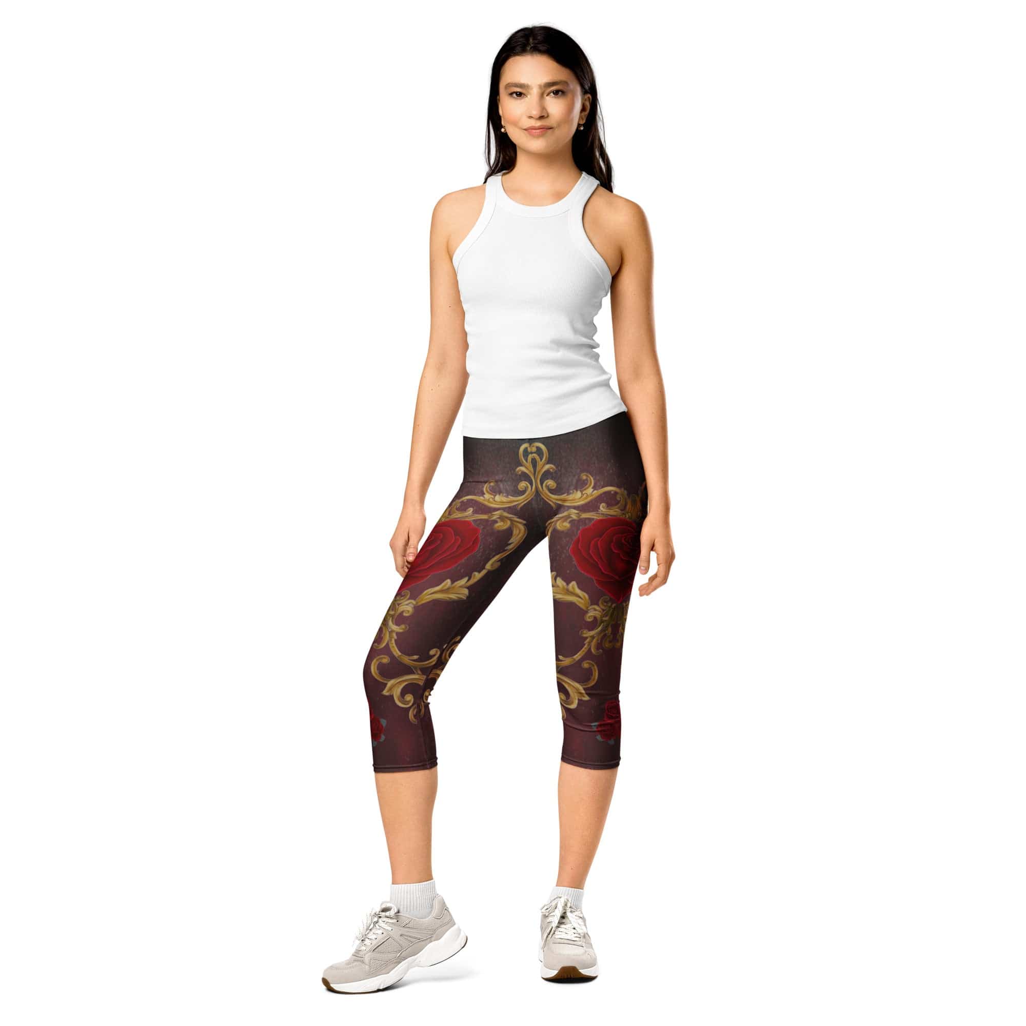 Baroque Heart Bloom Capris