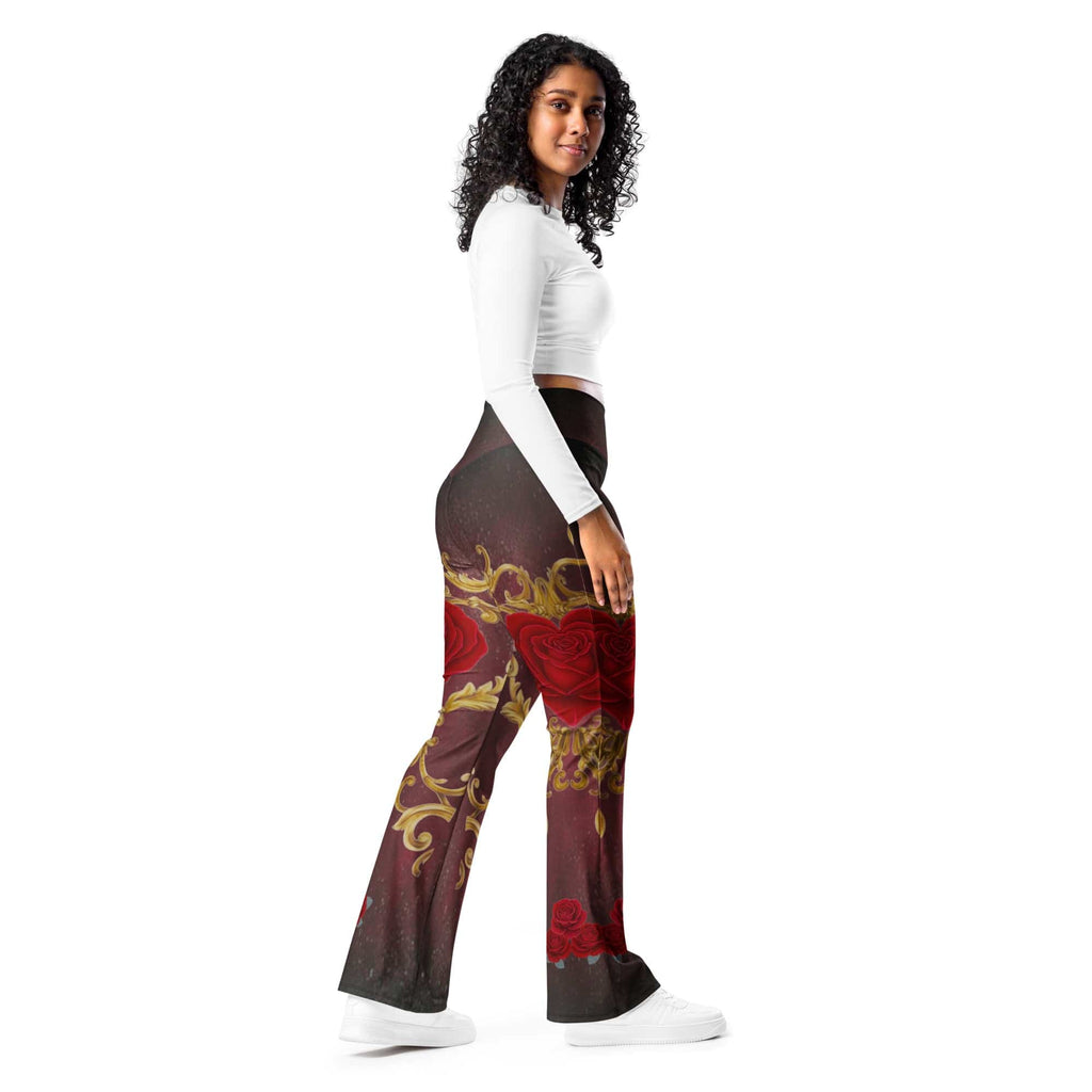 Baroque Heart Bloom Flare Leggings