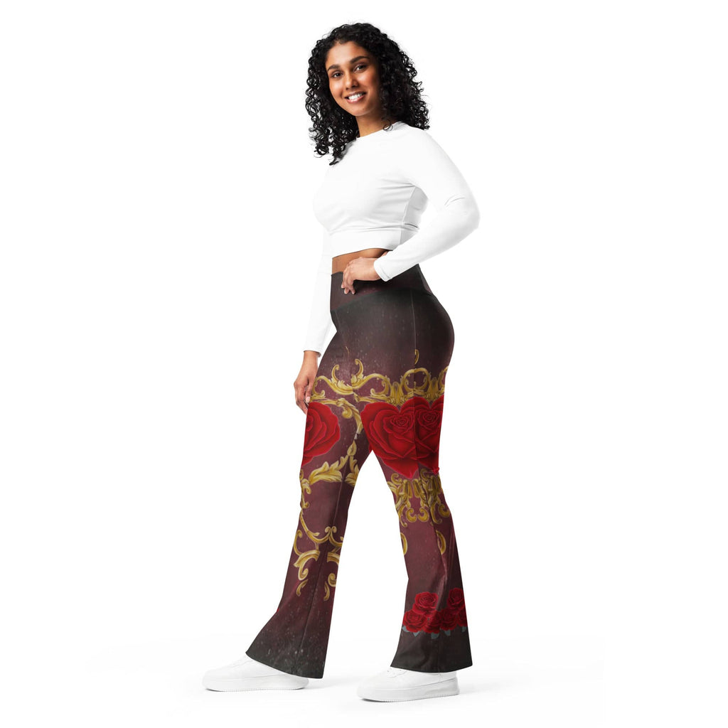 Baroque Heart Bloom Flare Leggings