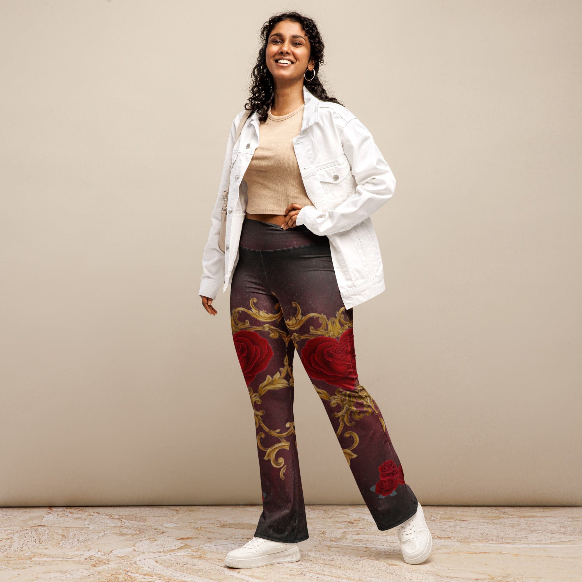 Baroque Heart Bloom Flare Leggings