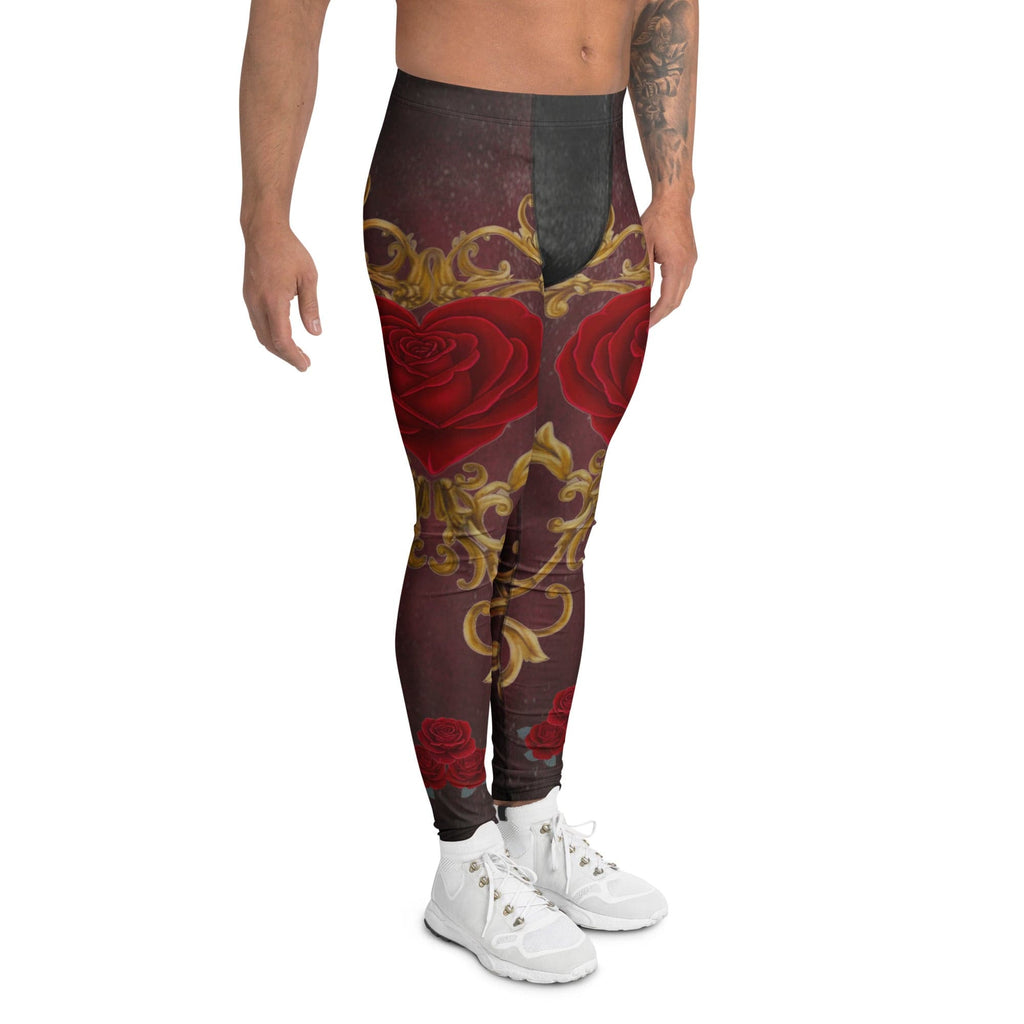 Baroque Heart Bloom Men's Leggings
