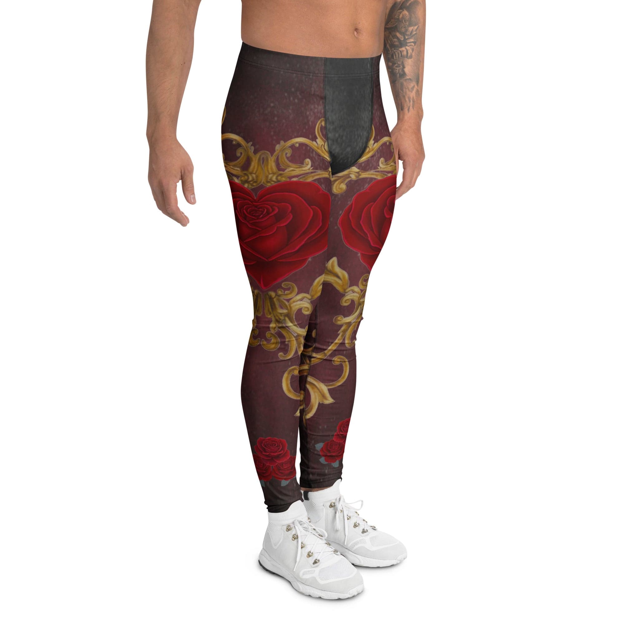 Baroque Heart Bloom Men's Leggings