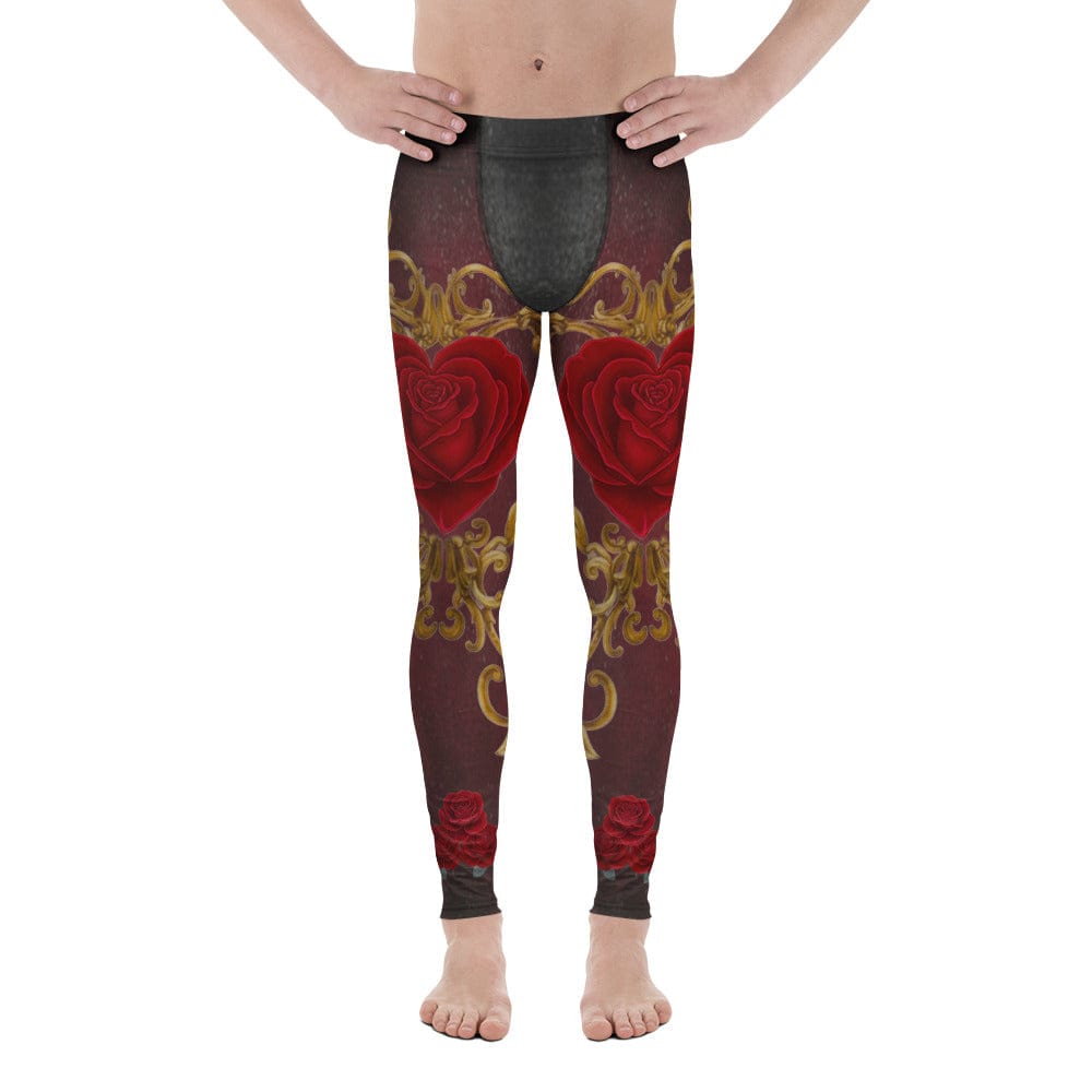 Baroque Heart Bloom Men's Leggings