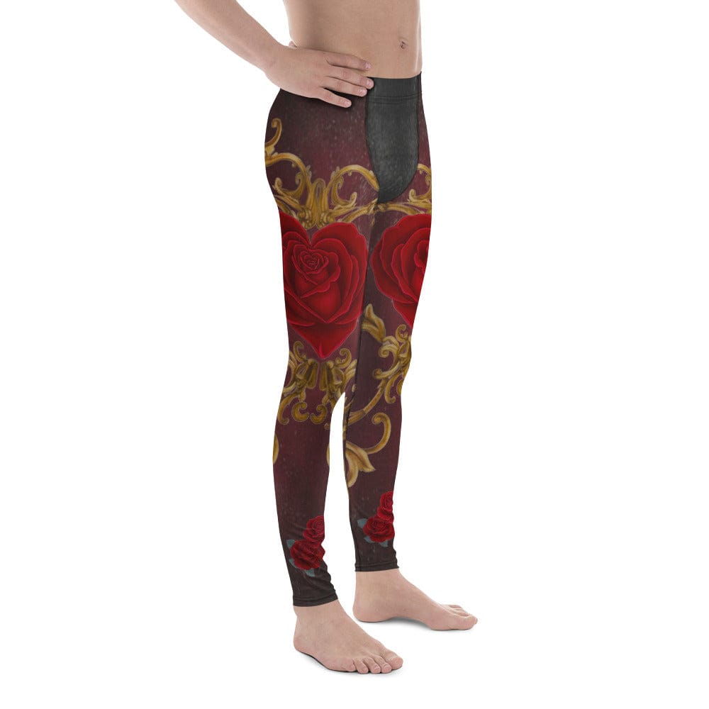 Baroque Heart Bloom Men's Leggings