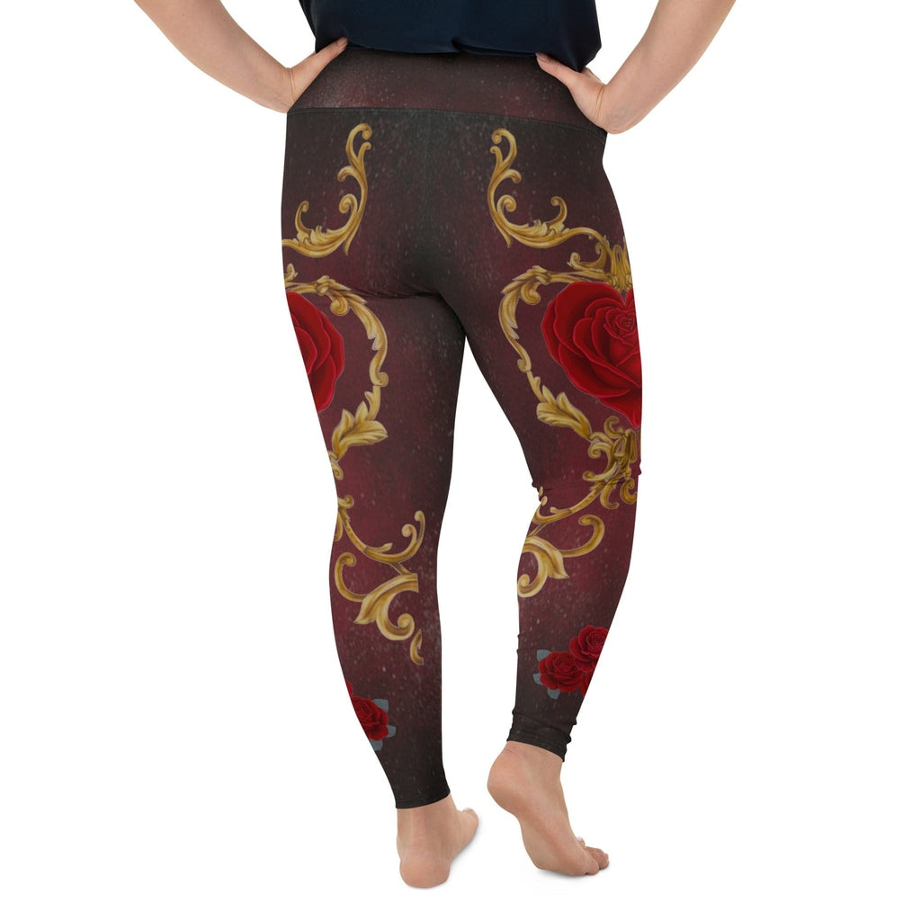 Baroque Heart Bloom Plus Size Leggings