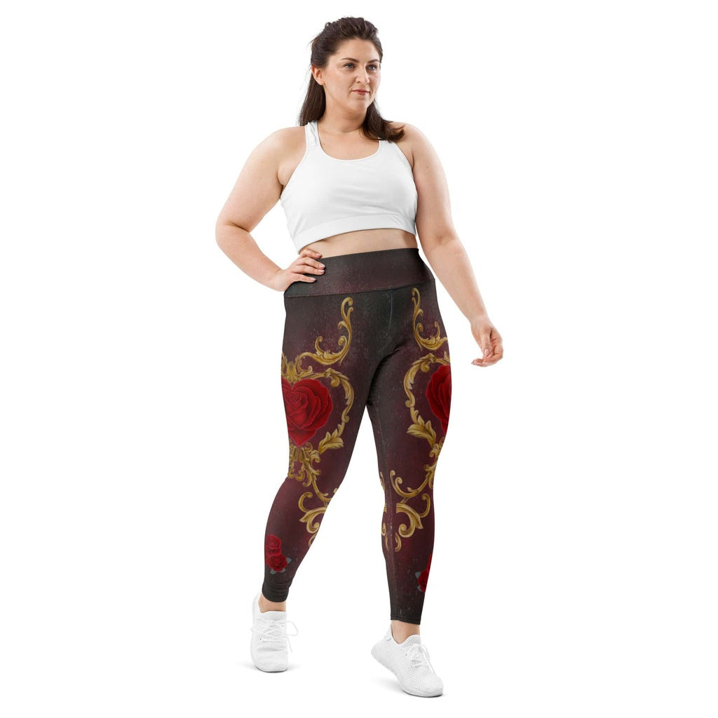Baroque Heart Bloom Plus Size Leggings