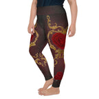 Baroque Heart Bloom Plus Size Leggings