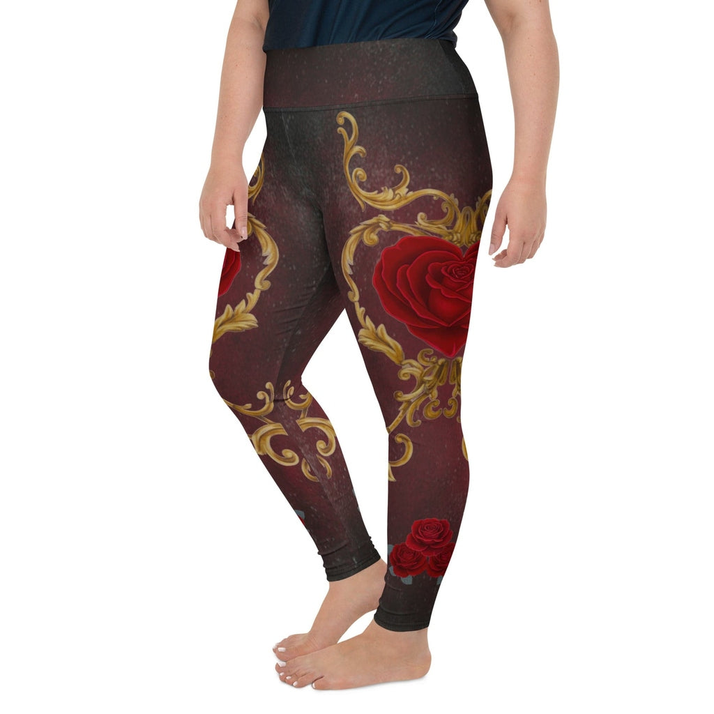 Baroque Heart Bloom Plus Size Leggings