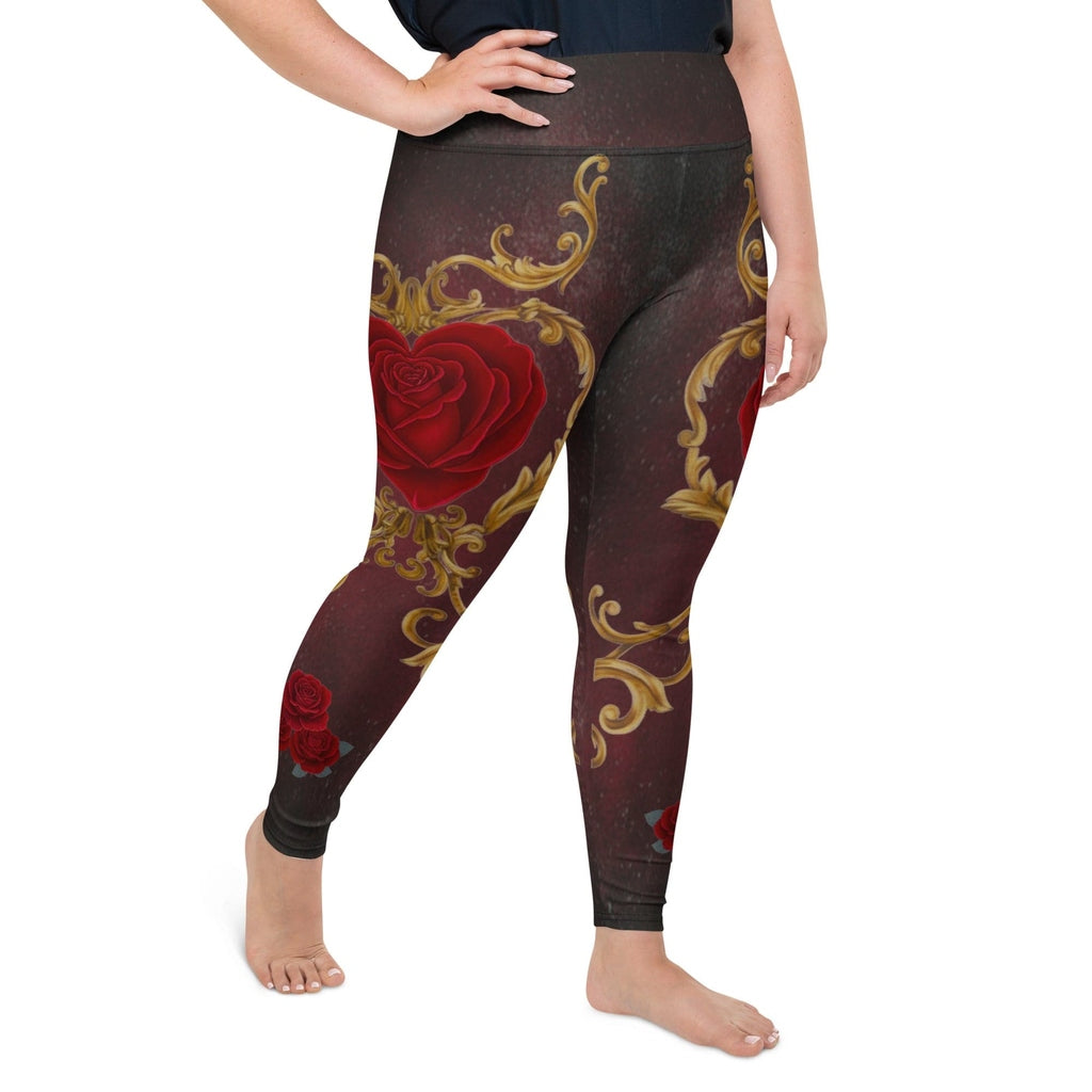 Baroque Heart Bloom Plus Size Leggings
