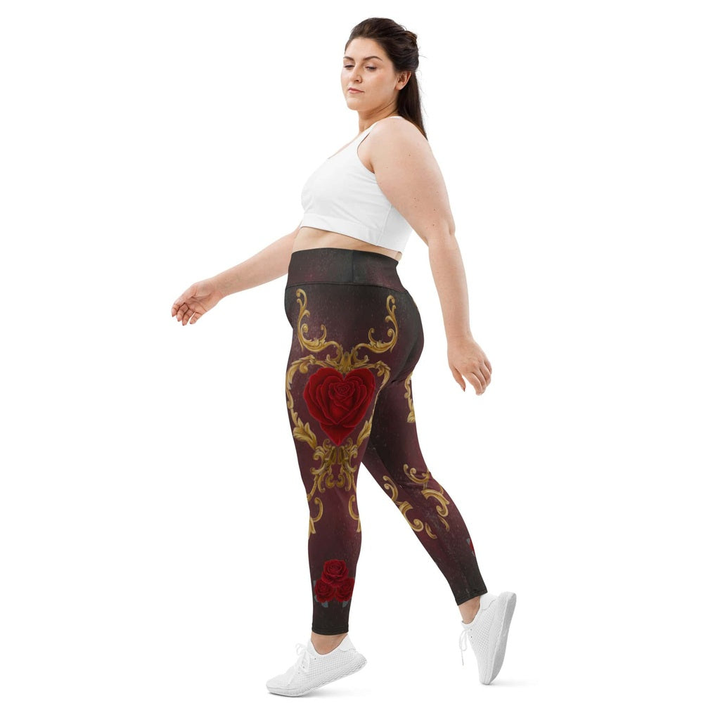 Baroque Heart Bloom Plus Size Leggings