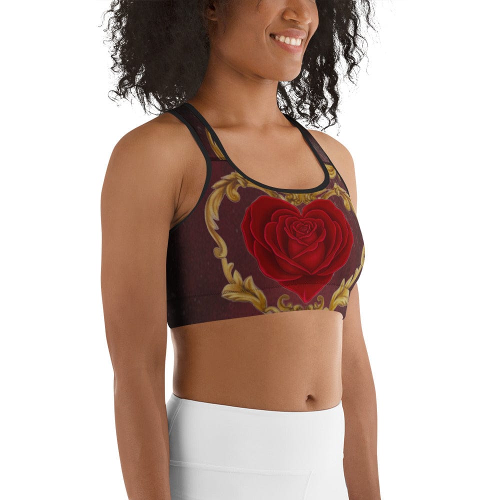 Baroque Heart Bloom Sports Bra
