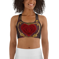 Baroque Heart Bloom Sports Bra
