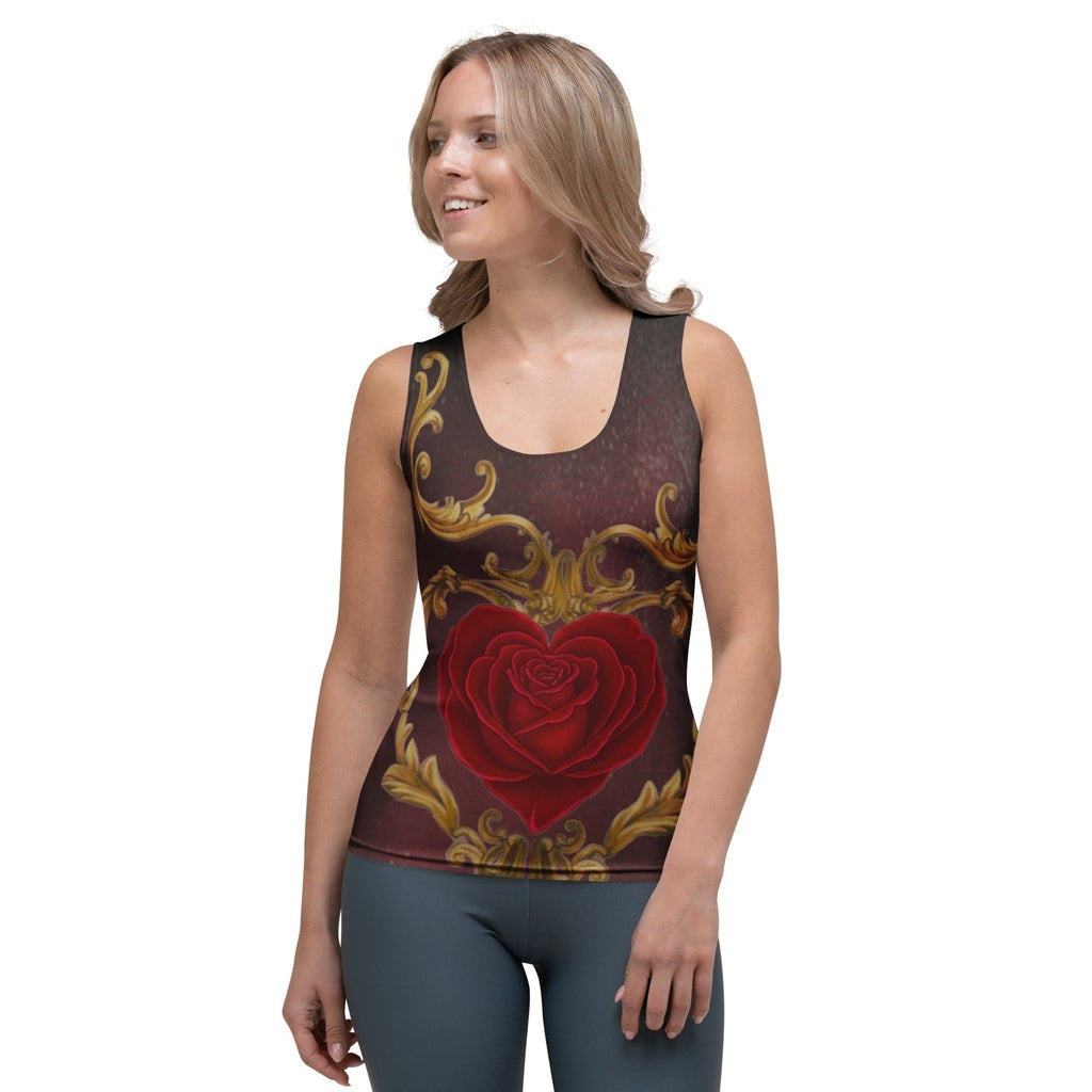 Baroque Heart Bloom Tank Top