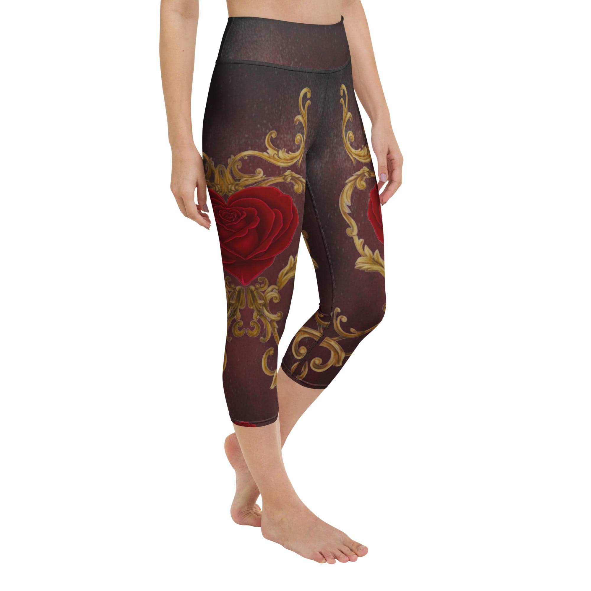 Baroque Heart Bloom Yoga Capris
