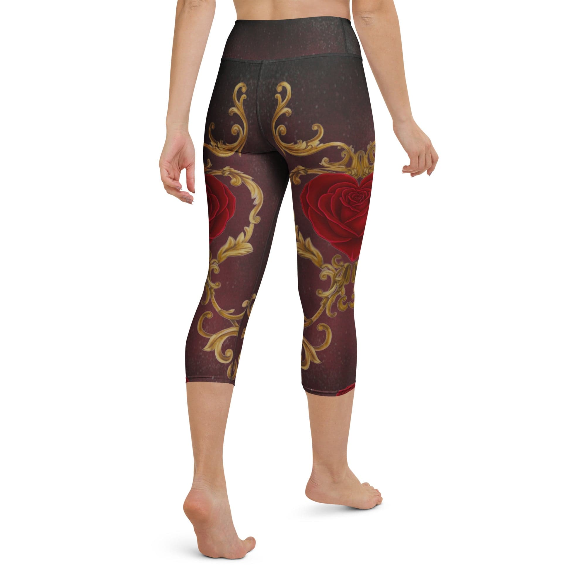 Baroque Heart Bloom Yoga Capris