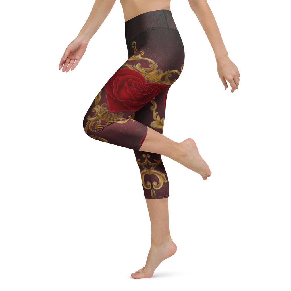 Baroque Heart Bloom Yoga Capris