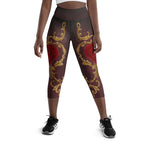 Baroque Heart Bloom Yoga Capris
