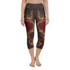 Baroque Heart Bloom Yoga Capris