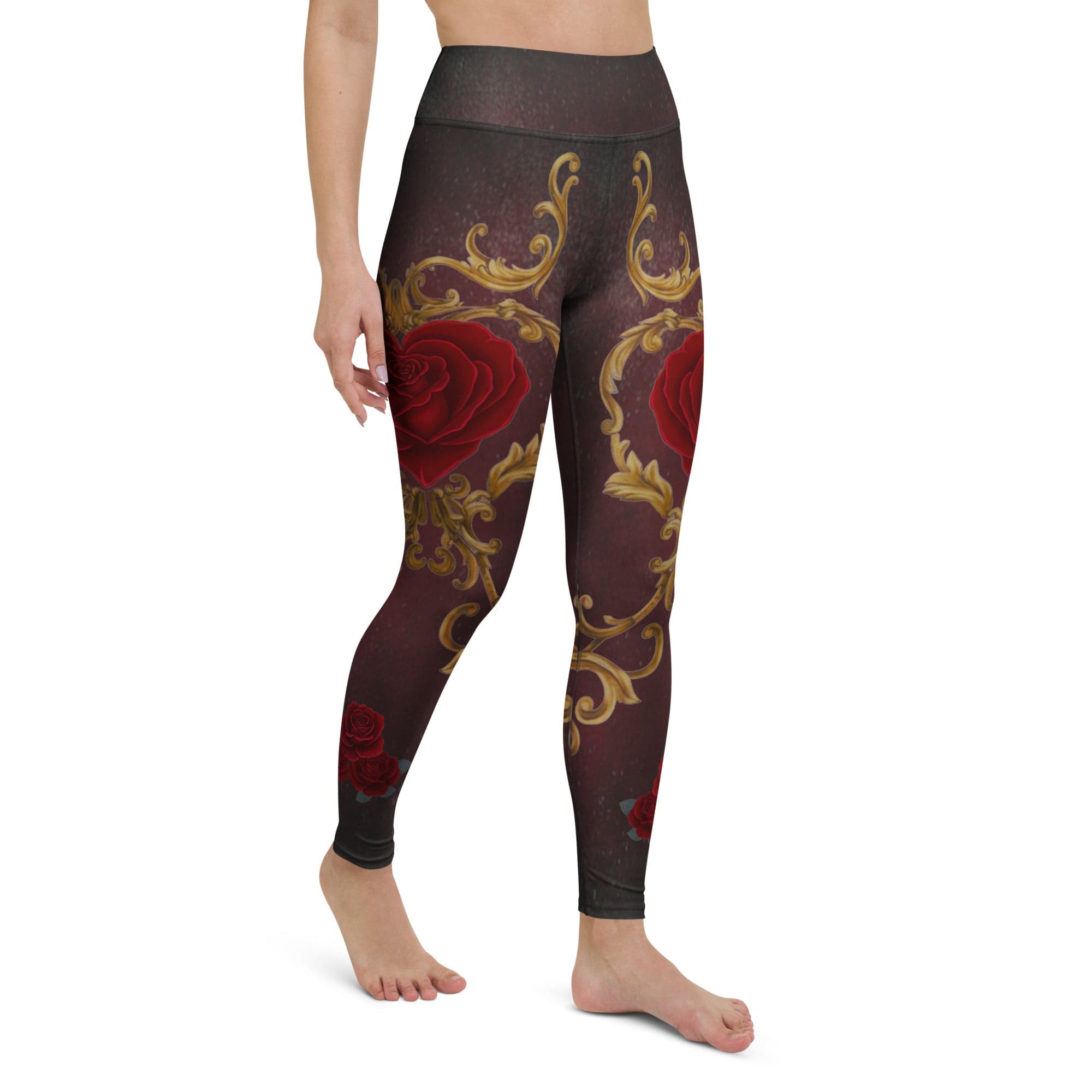 Baroque Heart Bloom Yoga Leggings