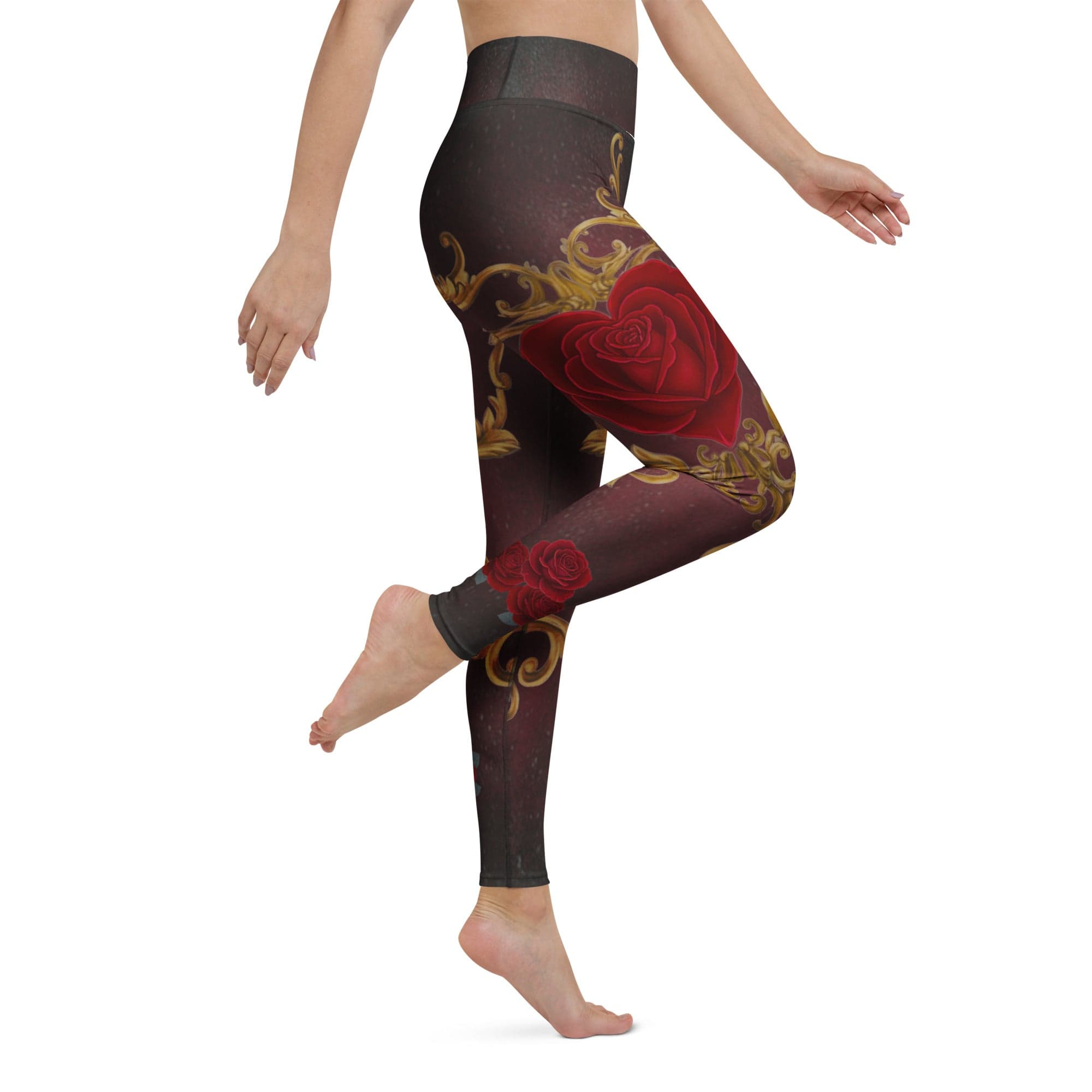 Baroque Heart Bloom Yoga Leggings
