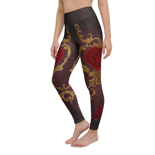 Baroque Heart Bloom Yoga Leggings