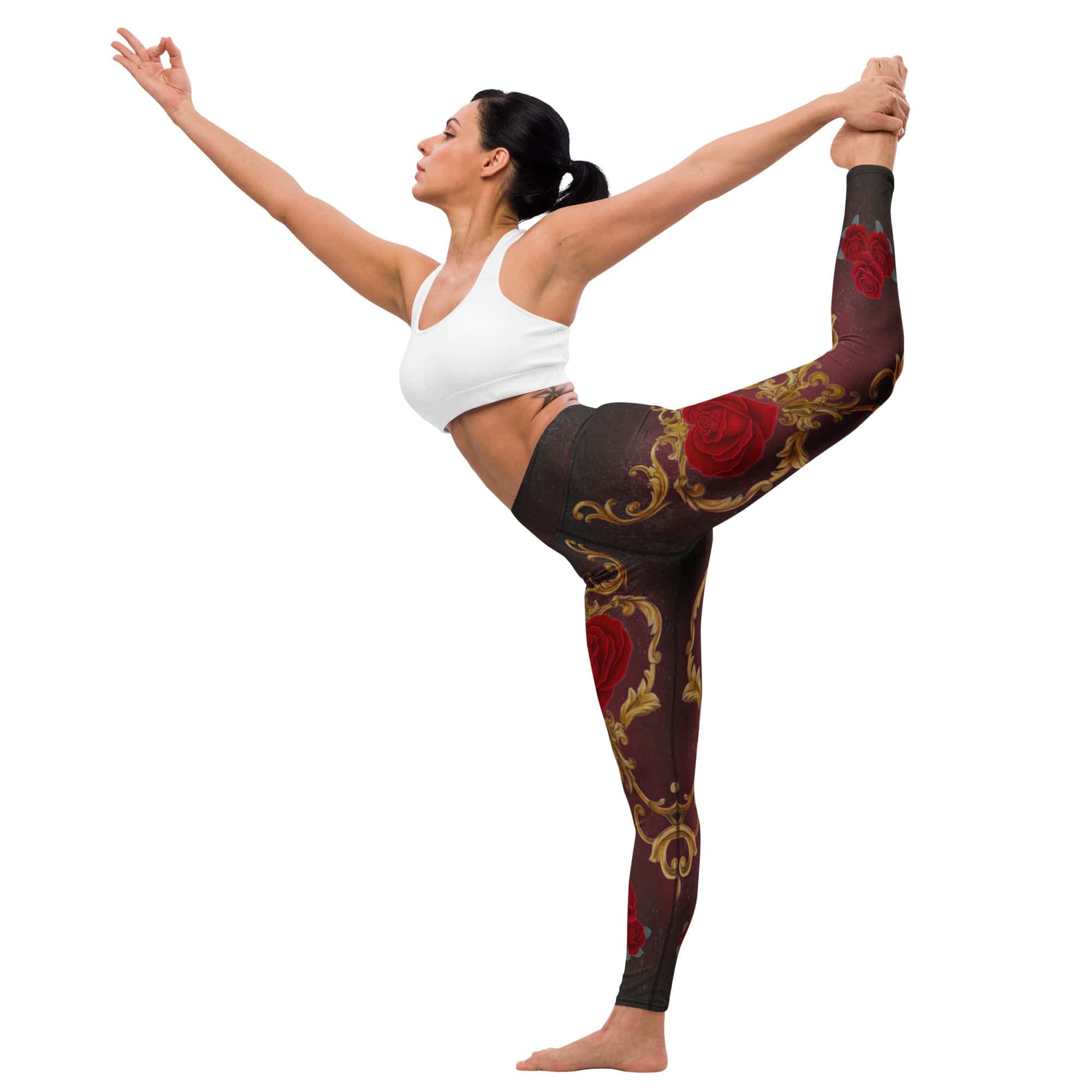 Baroque Heart Bloom Yoga Leggings